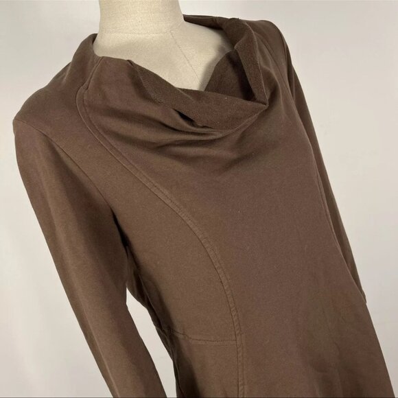 ❤️ CMC Color Me Cotton Brown Maxi Dress Longsleeves Size XS - Picture 4 of 13